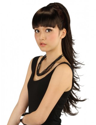 Wigs2you 馬尾 日本正品 長 微卷 時尚 夾式馬尾 氣質OL型WS-5016-DB